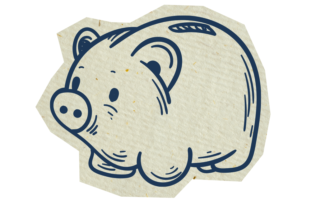 ilustração de cofrinho em formato de porquinho para referenciar a economia no frete